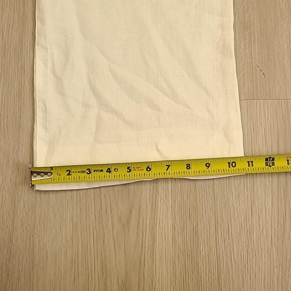 Garnet Hill 100% Linen Pants Wide Leg White 12 Summer Flowy Beachy Breathable - Picture 9 of 9